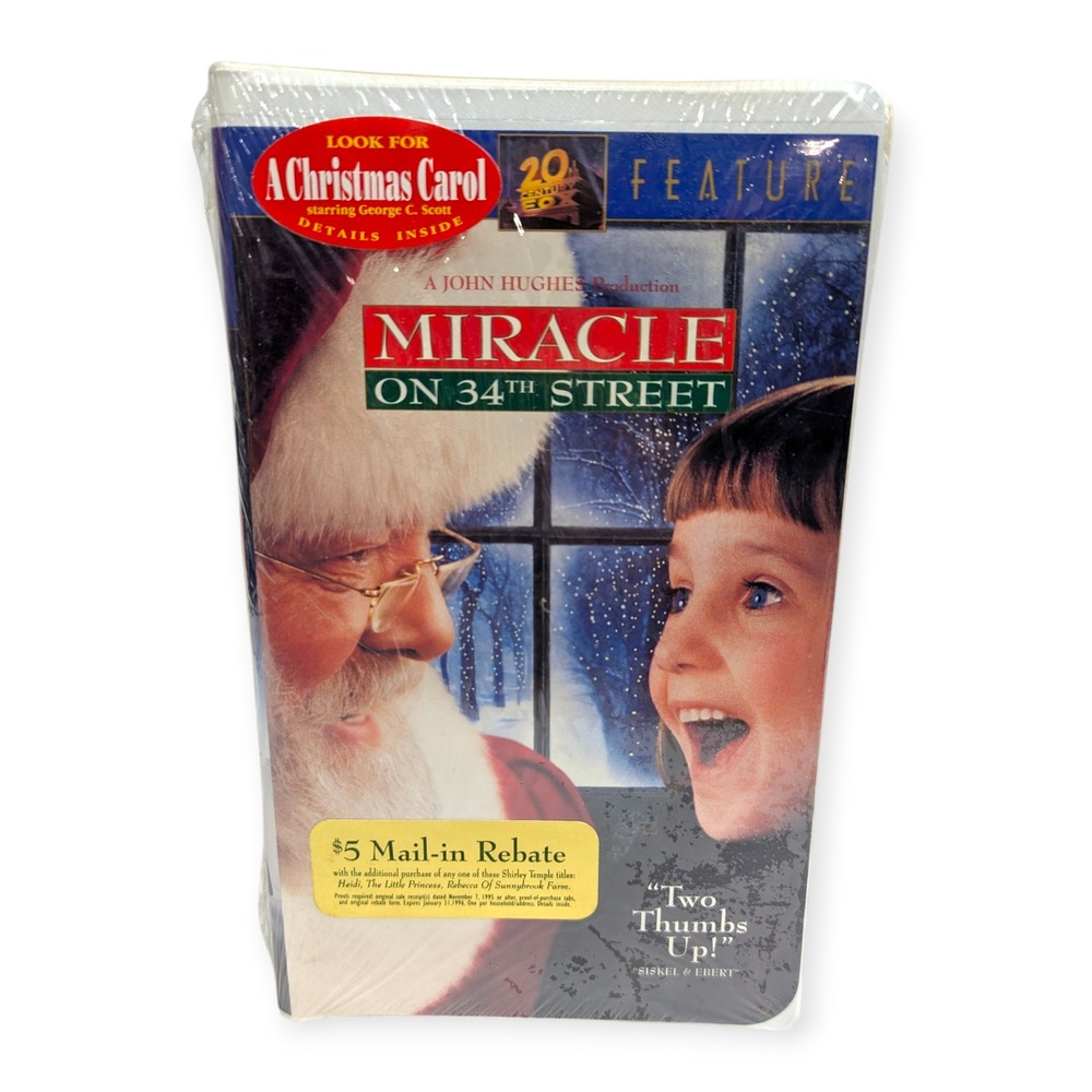 20th Century Fox Miracle on 34th Street VHS NIB White Clamshell 1994 Holiday